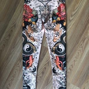 Gear Bunch sm Buddha print yoga leggings new